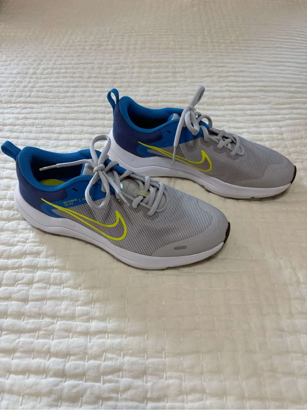 Nike Blue and Yellow Youth Athletic Sneakers